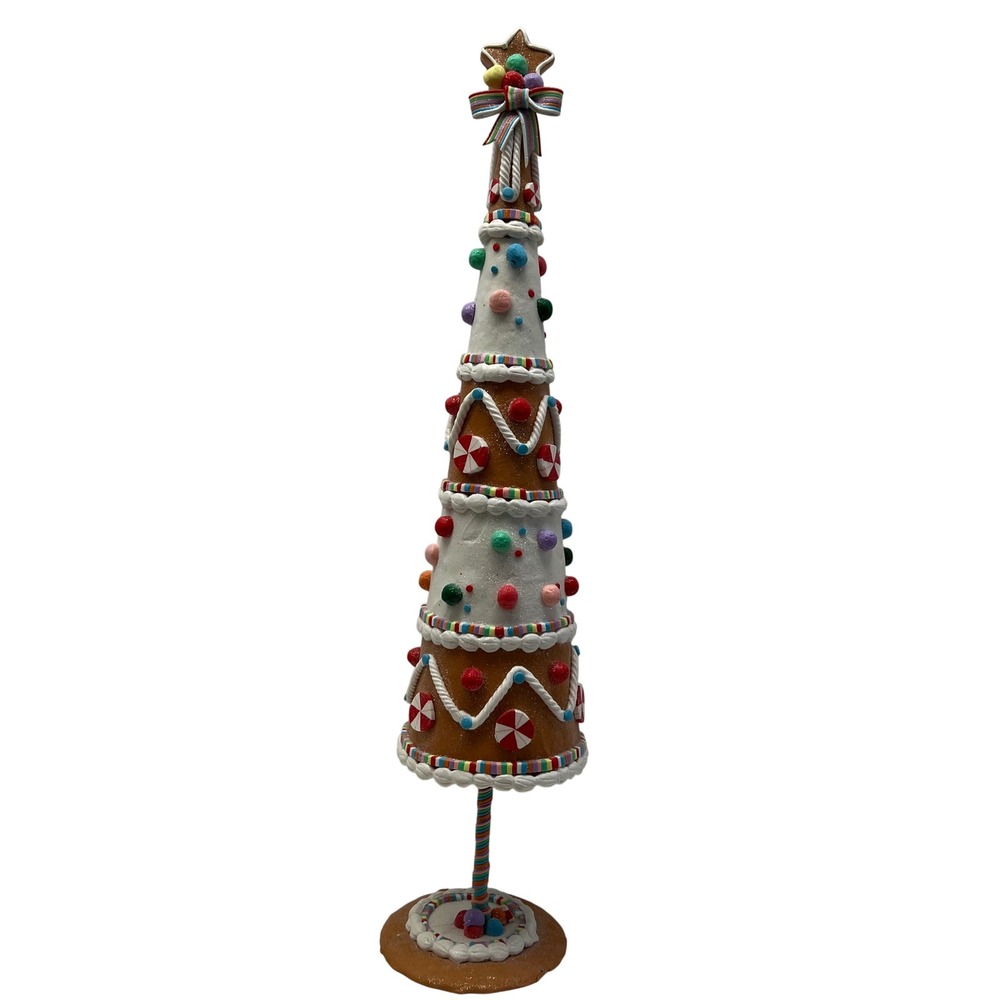 Cupcakes and Cashmere Gingerbread Christmas Tree Candy Land Gum Drop Glitter 26"